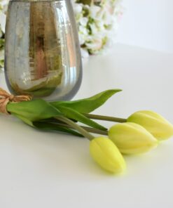 silikónové tulipány biele