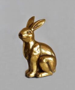 Dekoračný zajac zlatý