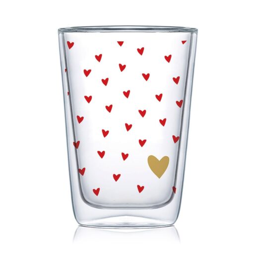 Dvojstenný pohár - Little Hearts 400ml