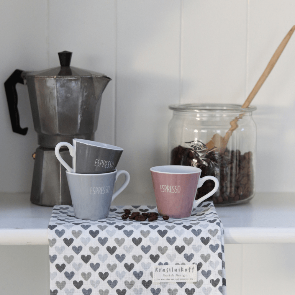 Porcelánový ESPRESSO hrnček 90ml bledosivý