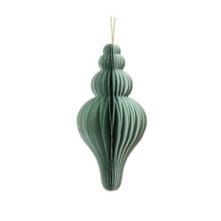 Papierový ornament na zavesenie - podlhovastý mentolový 12x5 cm 2