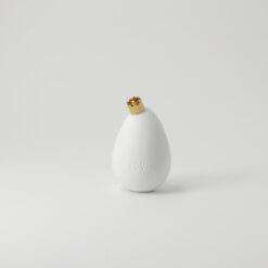 Porcelánové vajíčko so zlatou korunkou 8 cm