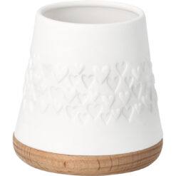 porcelánový svietnik ,a dreve