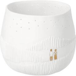 Porcelánový svietnik TRÁVA VO VETRE 9cm