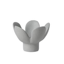 Porcelánový svietnik KVET sivý 8cm