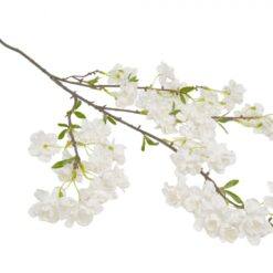 Umelá vetvička Čerešňa 100 cm biela